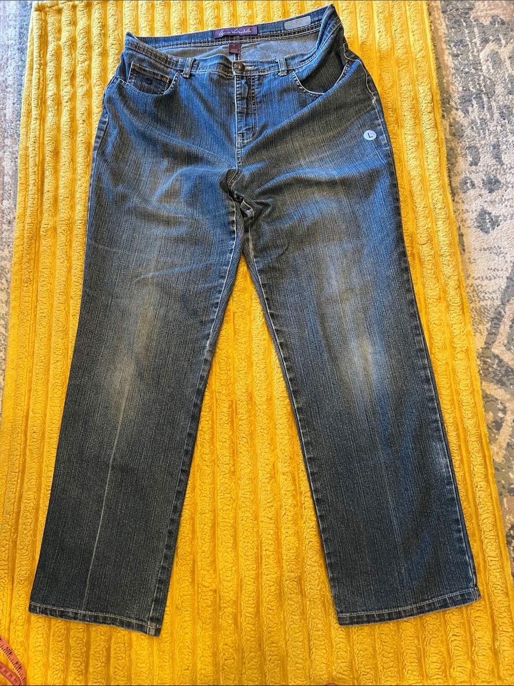 Gloria Vanderbilt Women's Dark Blue Straight Jeans